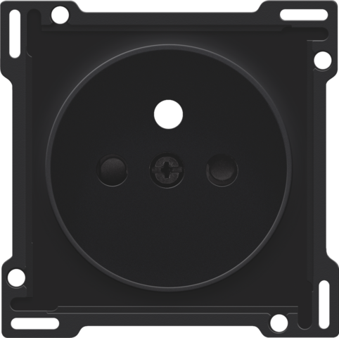 Set de finition pour prise de courant, niko rocker et toggle steel black coated