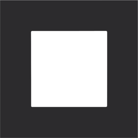 Plaque de recouvrement simple steel black coated Niko Pure