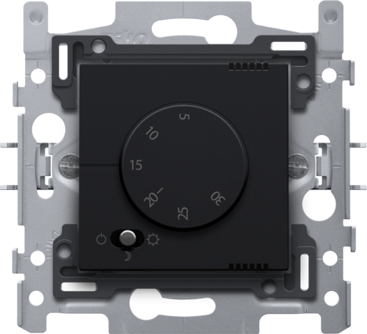 Thermostat électronique steel black coated Niko Pure