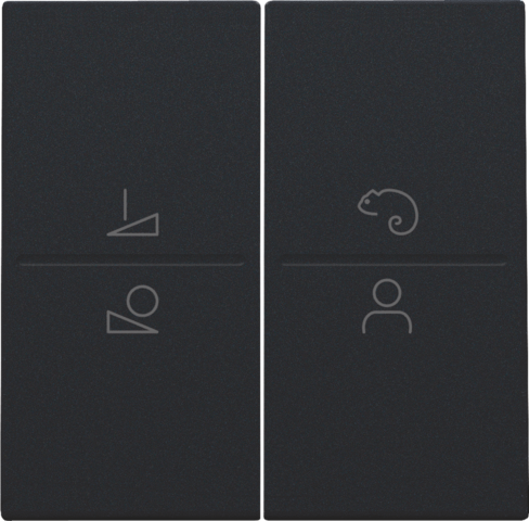 Set de finition pour commande led avec interrupteur sans fil black coated steel black coated Niko Pure