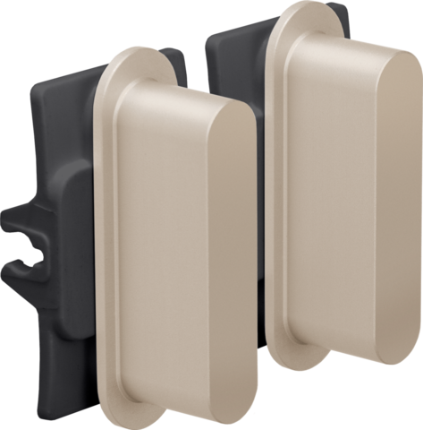 Ensemble niko rocker pour des fonctions d'interrupteur double steel champagne coated Niko Rocker