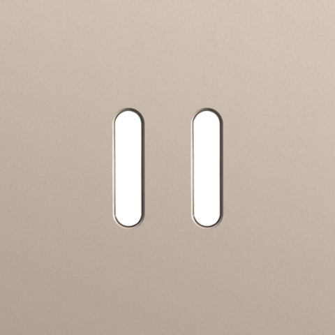 Plaque smpl pr 1 commut dbl,niko rocker steel champagne coated Niko Rocker