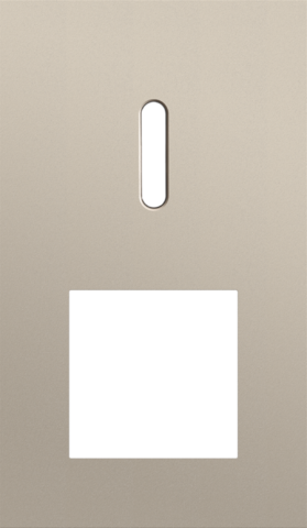 Plaque dbl v60 pr commut smpl + fct,niko rocker steel champagne coated Niko Rocker