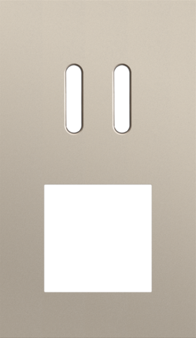 Plaque dbl v60 pr commut dbl + fct,niko rocker steel champagne coated Niko Rocker