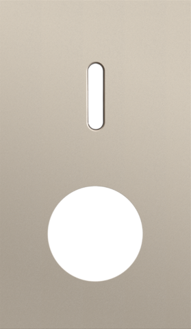 Plaque dbl v60 pr commut smpl + prise,niko rocker steel champagne coated Niko Rocker