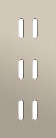 [NK166-56352] Plaque triple v60 pr 3 commut dbl,niko rocker steel champagne coated Niko Rocker