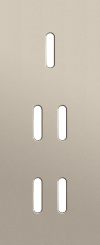 Plaque trpl v60 pr commut smpl + 2 commut dbl,niko rocker steel champagne coated Niko Rocker