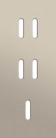 Plaque trpl v60 pr 2 commut dbl + commut smpl,niko rocker steel champagne coated Niko Rocker