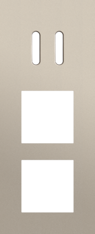 [NK166-56356] Plaque trpl v60 pr commut dbl + 2 fct,niko rocker steel champagne coated Niko Rocker