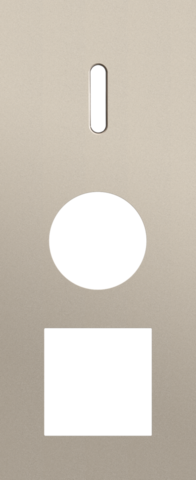 Plaque trpl v60 pr commut smpl + prise + fct,niko rocker steel champagne coated Niko Rocker