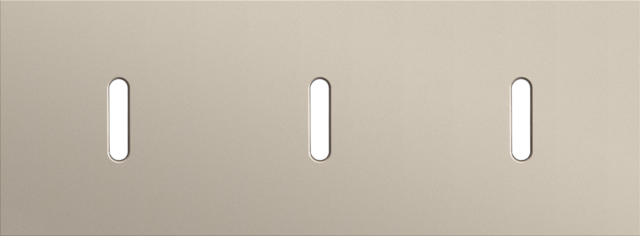 Plaque trpl h71 pr 3 commut smpl,niko rocker steel champagne coated Niko Rocker