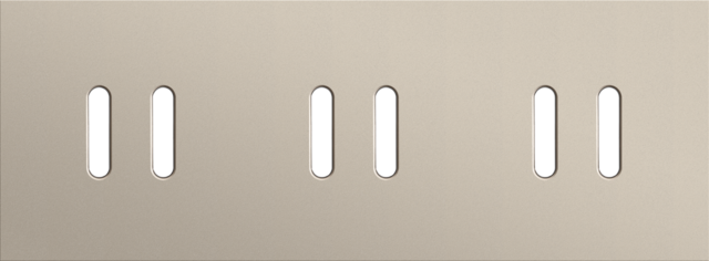 [NK166-56702] Plaque triple h71 pr 3 commut dbl,niko rocker steel champagne coated Niko Rocker