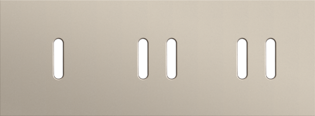 Plaque trpl h71 pr commut smpl + 2 commut dbl,niko rocker steel champagne coated Niko Rocker