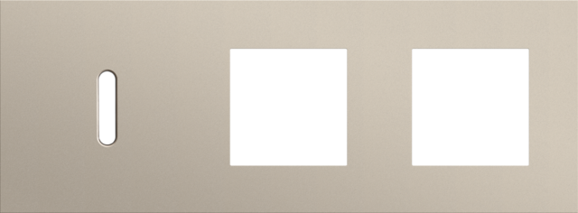 Plaque trpl h71 pr commut smpl + 2 fct,niko rocker steel champagne coated Niko Rocker