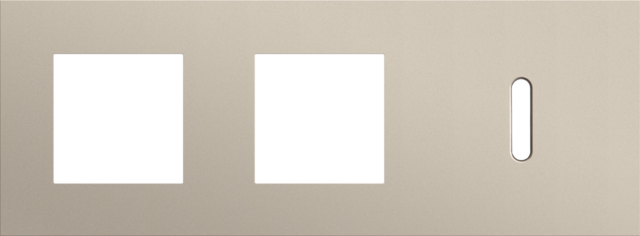 Plaque trpl h71 pr 2 fct + commut smpl,niko rocker steel champagne coated Niko Rocker