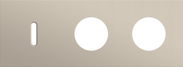 Plaque triple h71 pr 1 commut smpl + 2 prises,niko rocker steel champagne coated Niko Rocker