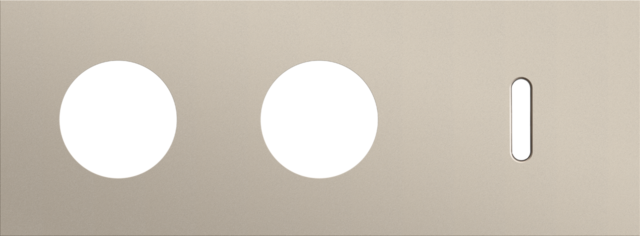 Plaque triple h71 pr 2 prises + 1 commut smpl,niko rocker steel champagne coated Niko Rocker