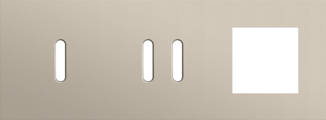 [NK166-56723] Plaque trpl h71 pr commut smpl + commut dbl + fct,niko rocker steel champagne coated Niko Rocker