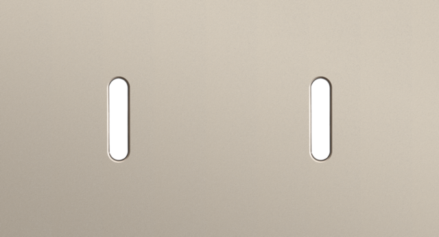 Plaque dbl h71 pr 2 commut smpl,niko rocker steel champagne coated Niko Rocker