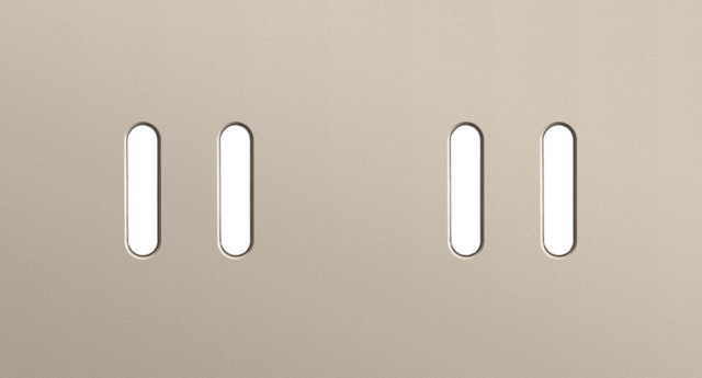 Plaque dbl h71pr 2 commut dbl ,niko rocker niko rocker steel champagne coated Niko Rocker