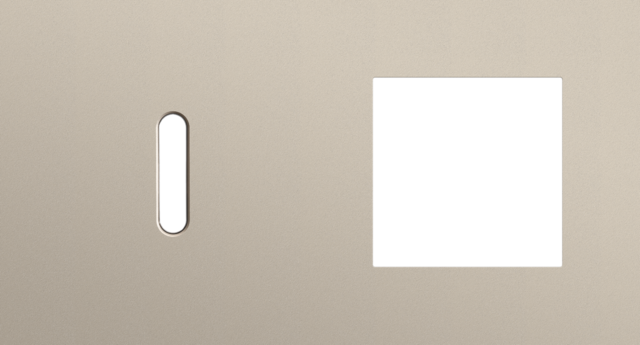 Plaque dbl h71 pr commut smpl + fct,niko rocker steel champagne coated Niko Rocker