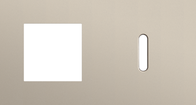 Plaque dbl h71 pr fct + commut smpl,niko rocker steel champagne coated Niko Rocker