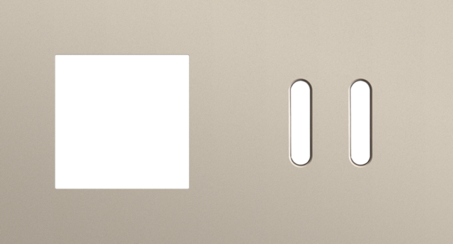 Plaque dbl h71 pr fct + commut dbl,niko rocker steel champagne coated Niko Rocker