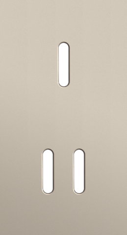 Plaque dbl v71 pr 1 commut smpl + 1 commut dbl,niko rocker steel champagne coated Niko Rocker