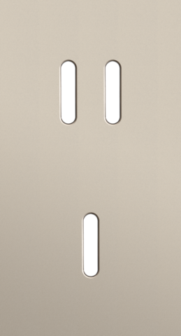 Plaque dbl v71 pr 1 commut dbl + 1 commut smpl,niko rocker steel champagne coated Niko Rocker