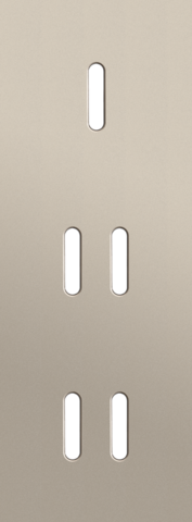 [NK166-56953] Plaque trpl v71 pr commut smpl + 2 commut dbl,niko rocker steel champagne coated Niko Rocker