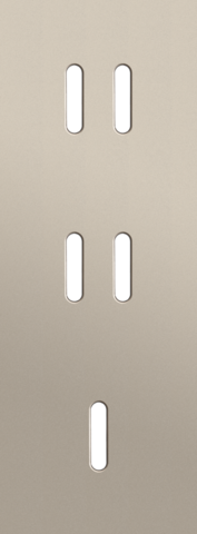 Plaque trpl v71 pr 2 commut dbl + commut smpl,niko rocker steel champagne coated Niko Rocker