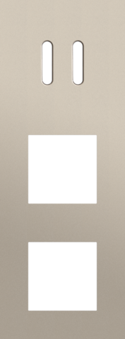 Plaque trpl v71 pr commut dbl + 2 fct,niko rocker steel champagne coated Niko Rocker