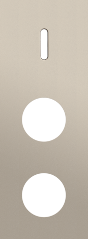 [NK166-56957] Plaque trpl v71 pr commut smpl + 2 prises,niko rocker steel champagne coated Niko Rocker