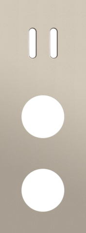 Plaque trpl v71 pr commut dbl + 2 prises,niko rocker steel champagne coated Niko Rocker