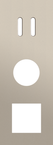 Plaque trpl v71 pr commut dbl + prise + fct,niko rocker steel champagne coated Niko Rocker