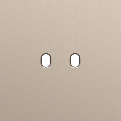 Plaque smpl pr 1 commut dbl,niko toggle steel champagne coated Niko Toggle