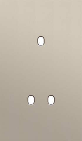 Plaque dbl v60 pr 1 commut smpl + 1 commut dbl,niko toggle steel champagne coated Niko Toggle