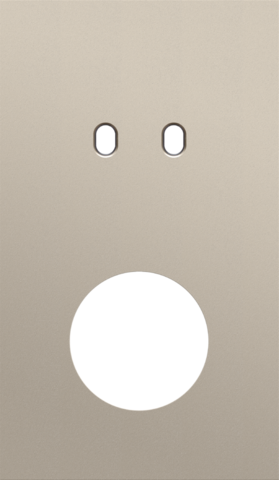 Plaque dbl v60 pr commut dbl + prise,niko toggle steel champagne coated Niko Toggle