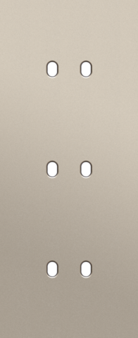 Plaque triple v60 pr 3 commut dbl,niko toggle steel champagne coated Niko Toggle