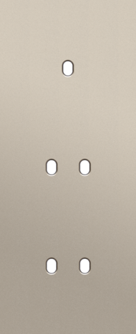 Plaque trpl v60 pr commut smpl + 2 commut dbl,niko toggle steel champagne coated Niko Toggle