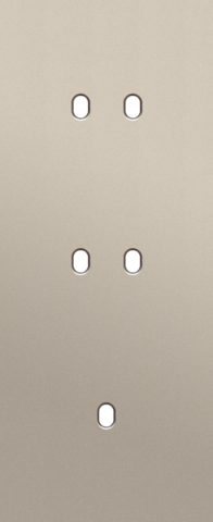 Plaque trpl v60 pr 2 commut dbl + commut smpl,niko toggle steel champagne coated Niko Toggle