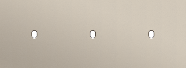 Plaque trpl h71 pr 3 commut smpl,niko toggle steel champagne coated Niko Toggle