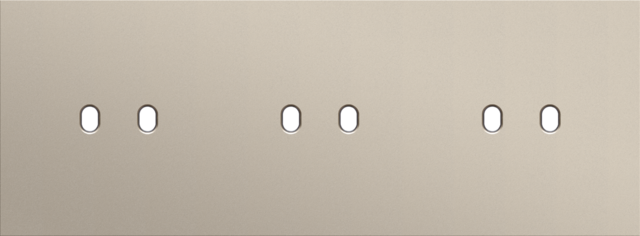 Plaque triple h71 pr 3 commut dbl,niko toggle steel champagne coated Niko Toggle