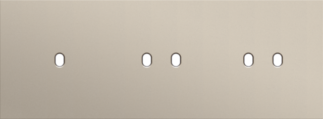 Plaque trpl h71 pr commut smpl + 2 commut dbl,niko toggle steel champagne coated Niko Toggle