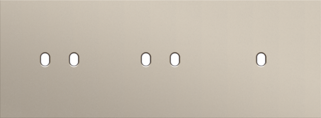 Plaque trpl h71 pr 2 commut dbl + commut smpl,niko toggle steel champagne coated Niko Toggle