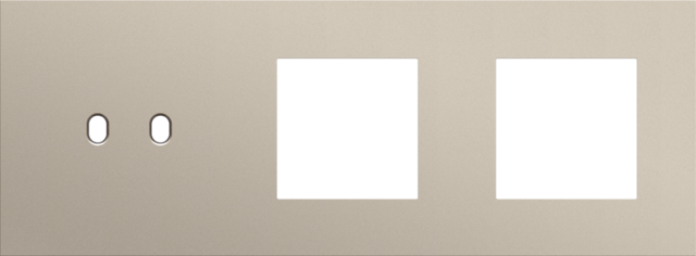 Plaque trpl h71 pr commut dbl + fct,niko toggle steel champagne coated Niko Toggle