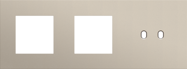 Plaque trpl h71 pr 2 fct + commut dbl,niko toggle steel champagne coated Niko Toggle