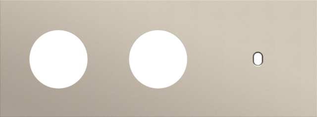 Plaque triple h71 pr 2 prises + 1 commut smpl,niko toggle steel champagne coated Niko Toggle