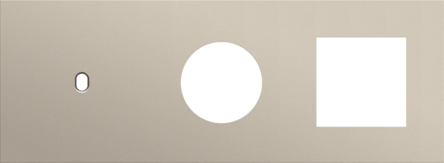 Plaque trpl h71 pr commut smpl + prise,niko toggle steel champagne coated Niko Toggle