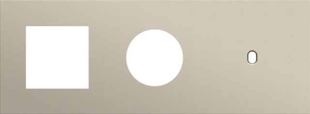 Plaque trpl h71 pr fct + prise + commut smpl,niko toggle steel champagne coated Niko Toggle